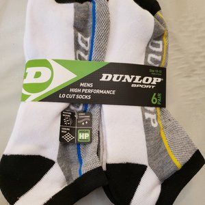 Dunlop Men's 6 PACK No-Show Socks Comfort Fit Performance